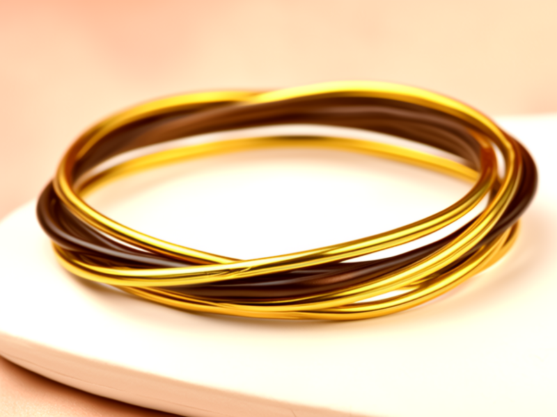 金手镯缠线图片